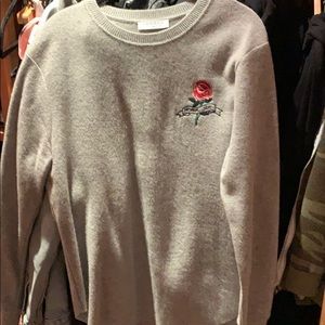 Glen Rose-Embroidered Wool Sweater